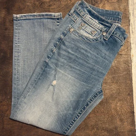 MISS ME Midrise Capri Jeans Embellished - 28 - Picture 1 of 10